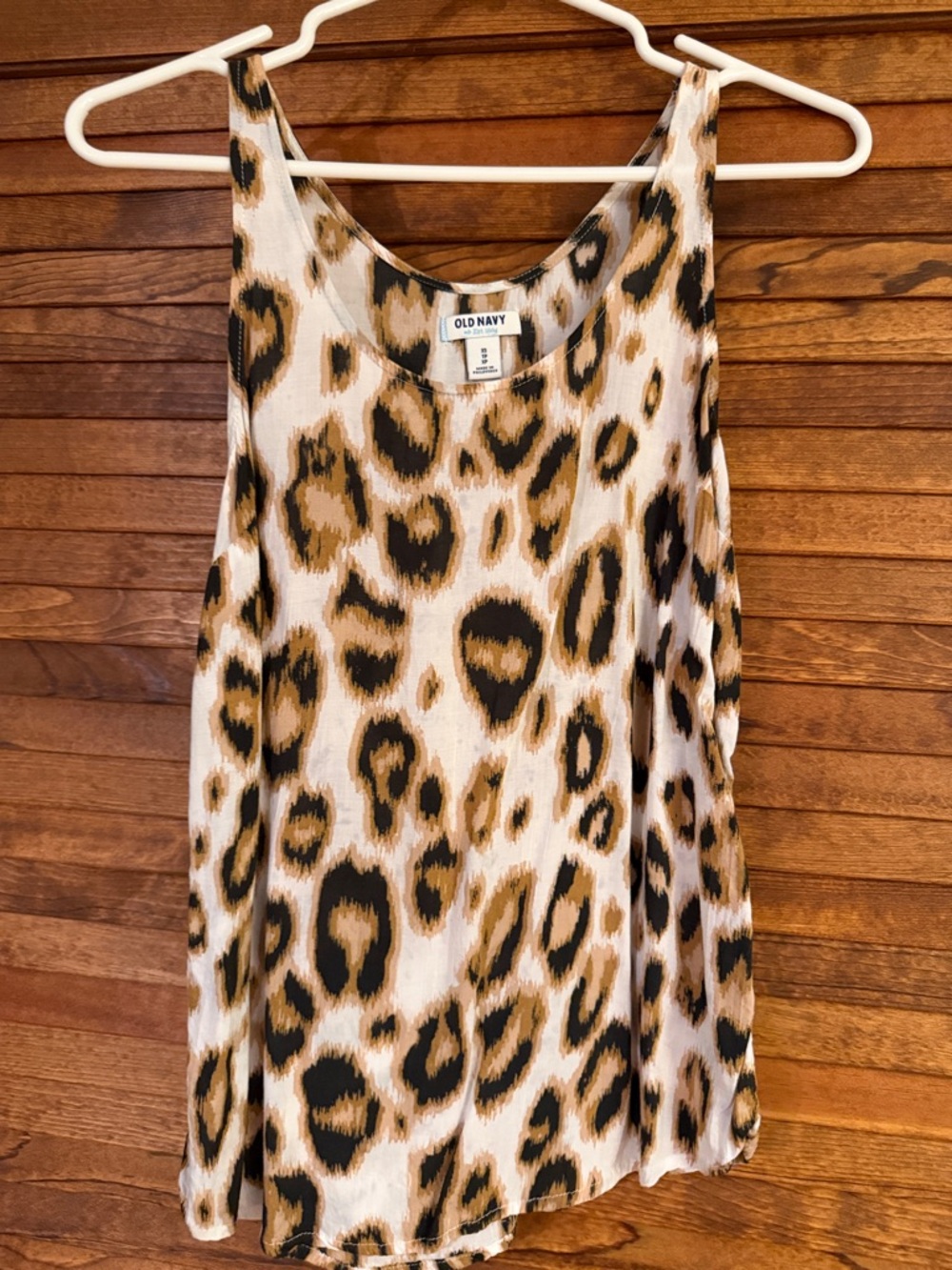 Old Navy Leopard Print Tank Top - Black, Brown, Cream